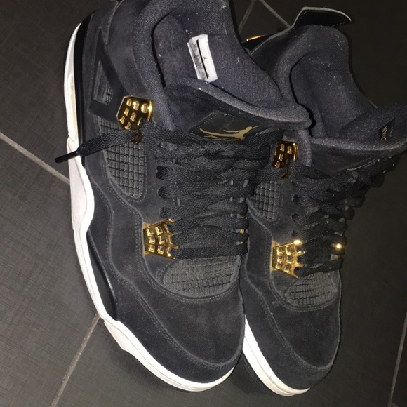 gold jordan 4s
